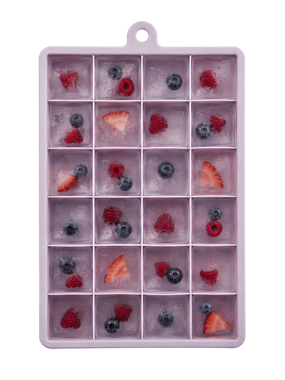Flexible silicone ice cube tray