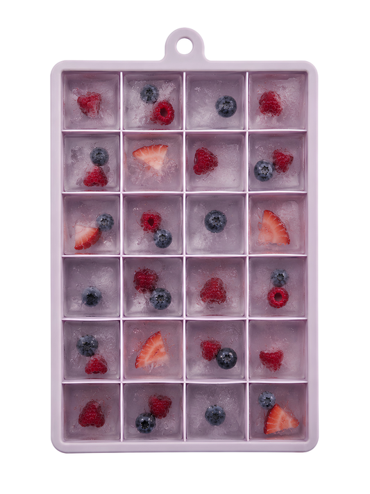 Flexible silicone ice cube tray