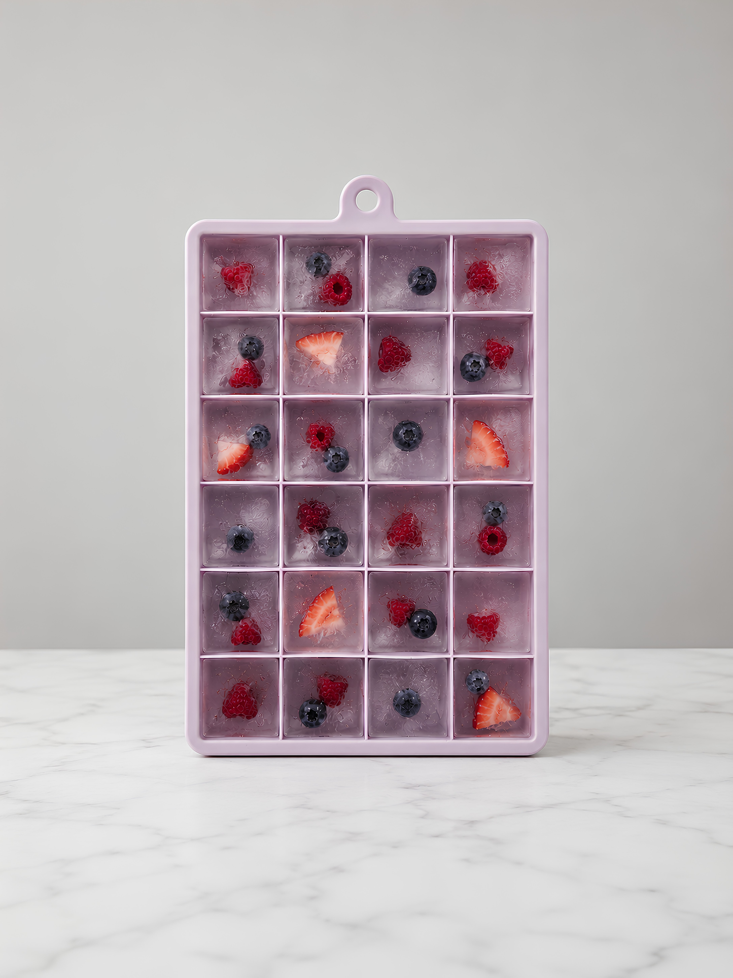 Flexible silicone ice cube tray