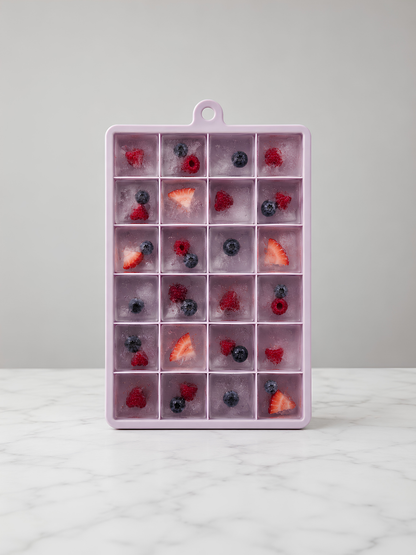 Flexible silicone ice cube tray