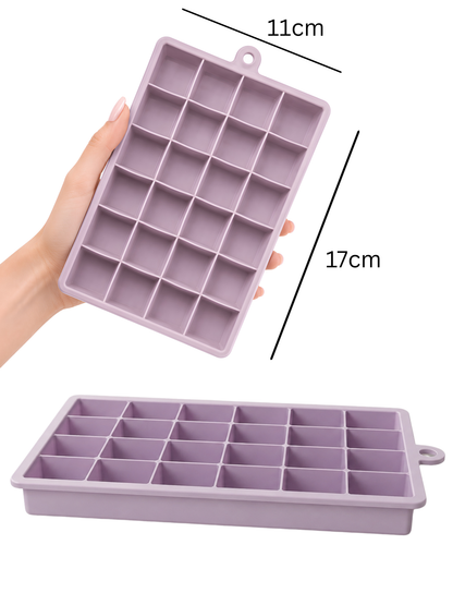 Flexible silicone ice cube tray