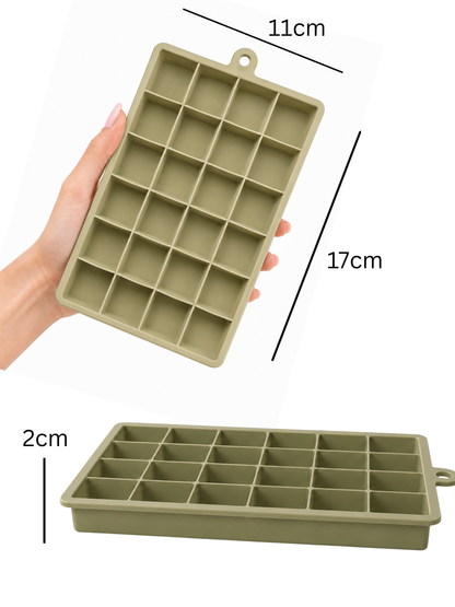 Flexible silicone ice cube tray