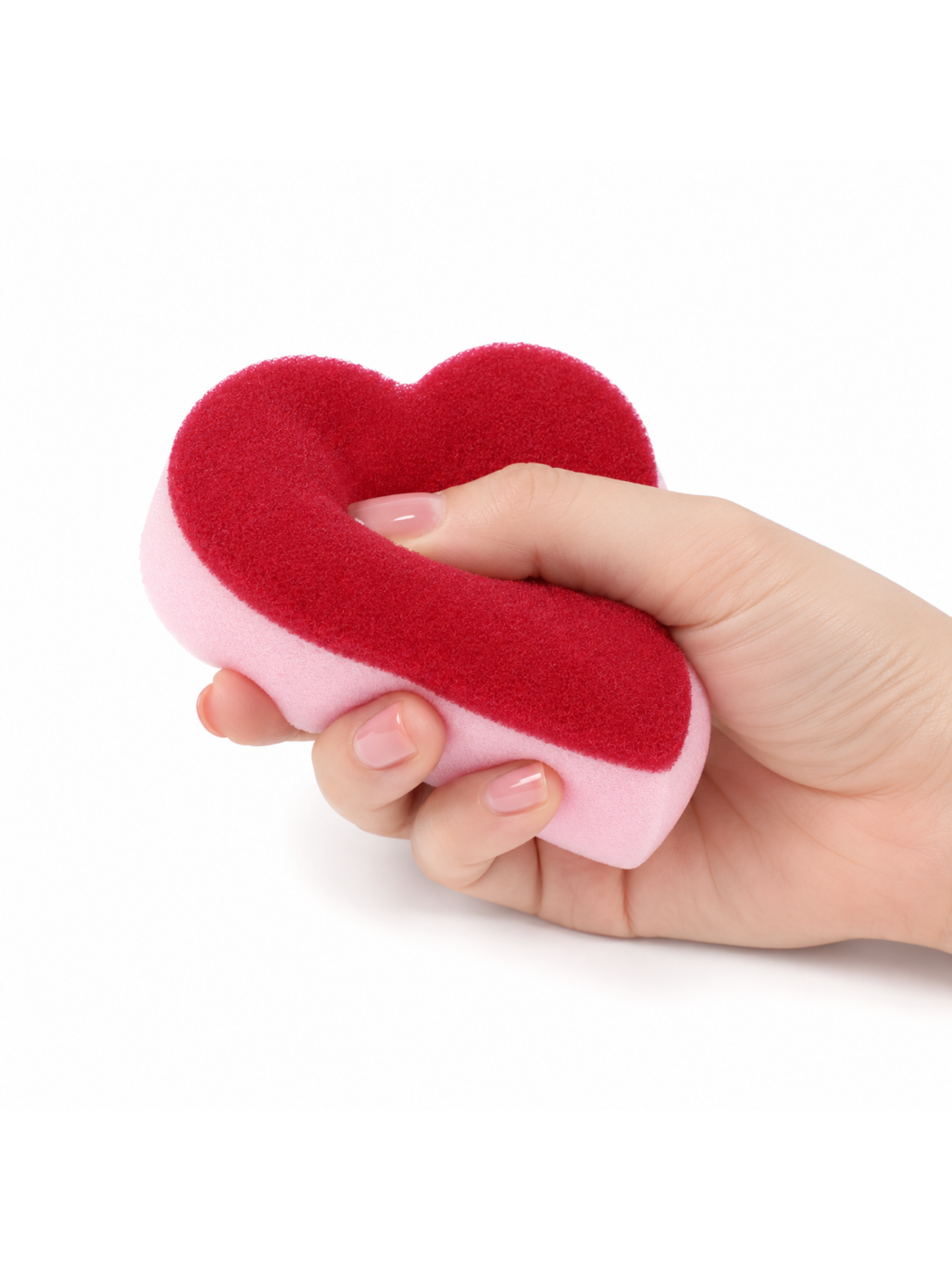 Heart-shaped kitchen sponge, 3 pcs