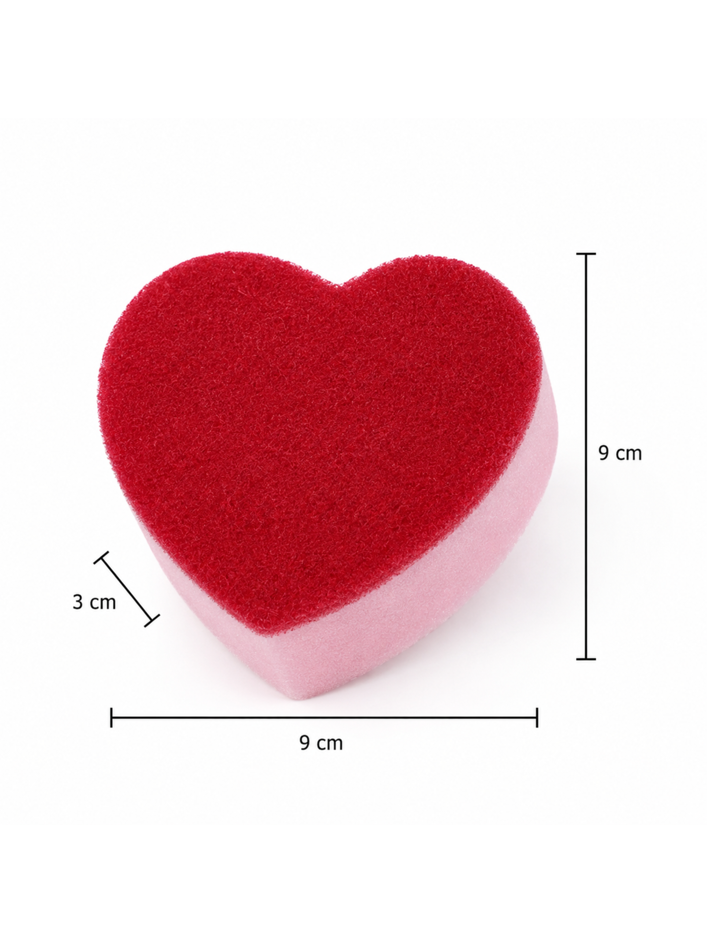 Heart-shaped kitchen sponge